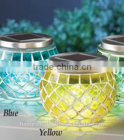 Smart Solar Glass Mosaic Solar Table Light