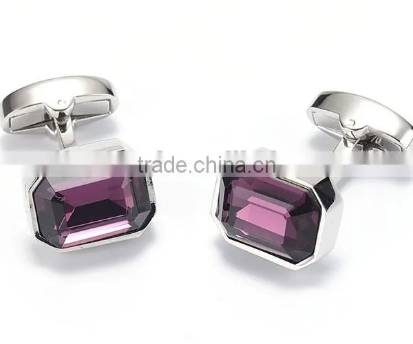 Violet Stone in Round Cufflinks photo-3