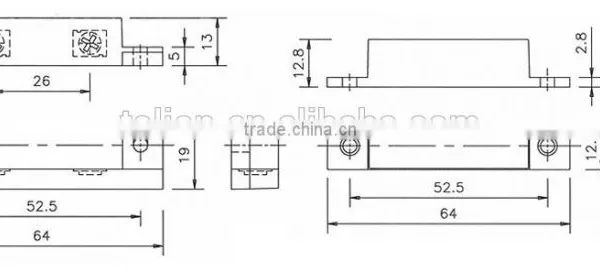 Normally Closed Door Magnetic Contacts Wired Magnetic Contact MS-31A photo-2