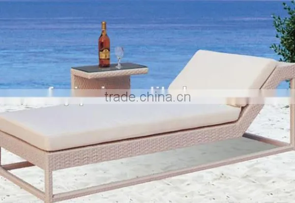 00 Aluminum Furniture Outdoor Comfortable Leisure Rattan Sun Double Sofa Bed Sets YPS066 photo-6