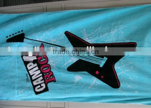 Reactive Printed Velour Beach Towel
