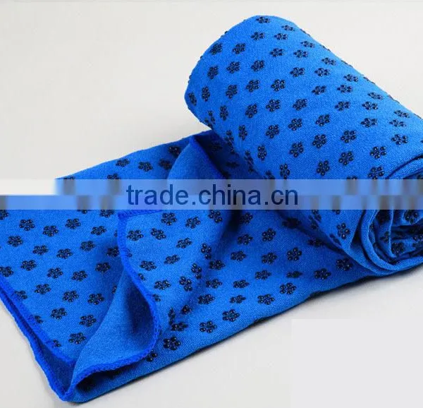 Wholesale Custom Logo Anti-slip Fibre Folding Yoga Mat Towel photo-4