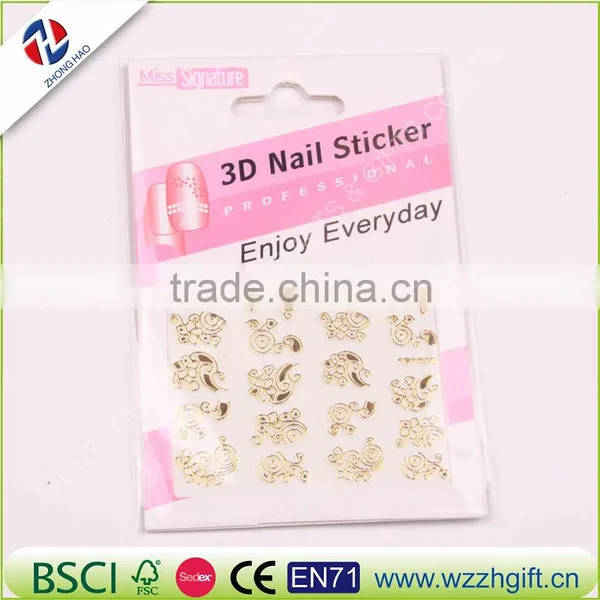 Nail Art Water Sticker Transfer Decal Gold Metallic Bow 3D Design Manicure Tips DIY Nail Foils Decorating Tools photo-3