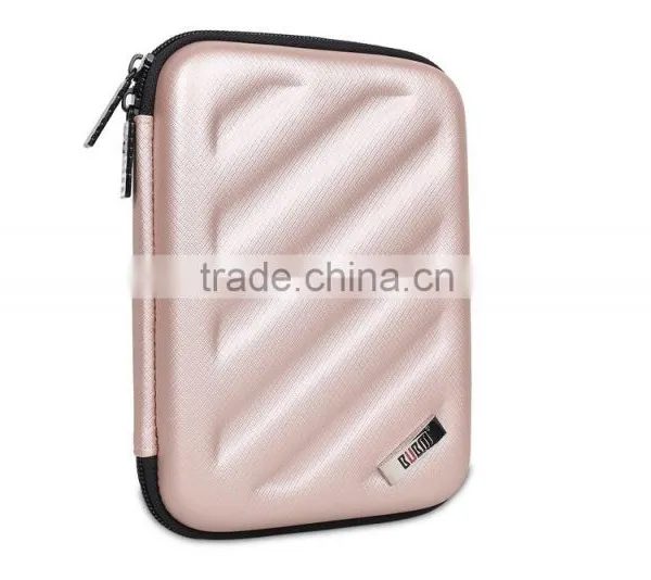 Hot Selling BUBM EVA+PU Ladies Champagne Gold Travel Usb Flash Drive Storage Hand Bag photo-2