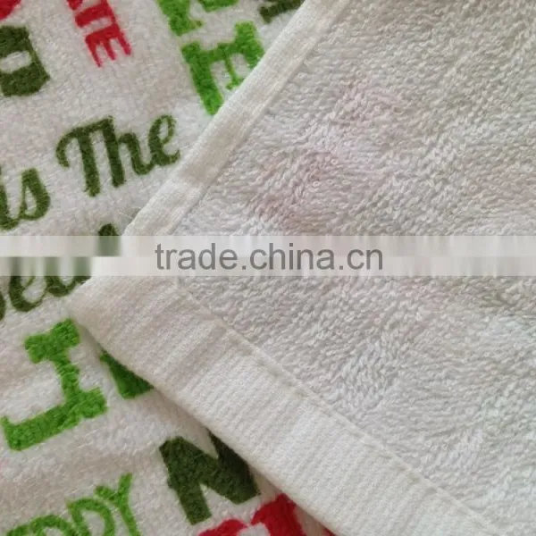 Silk Screen Pigment Custom Kitchen Towel Cotton Tea Towel Christmas Design photo-4