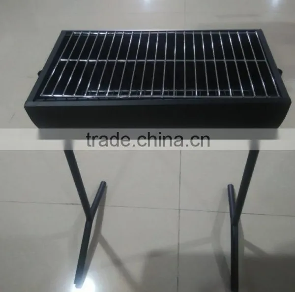 Black Steel Rectangle Small BBQ Geill With Motor and Fork photo-3