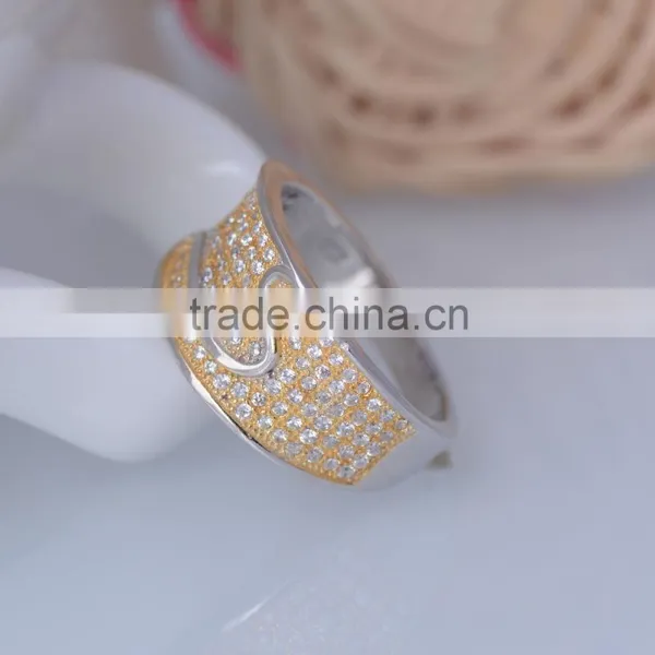 925 Sterling Silver Ring Gold s Letter Micro Zircon Ring for Men photo-5