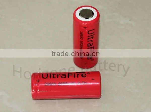 UltraFire 5000mAh Flashlight Lithium-ion Super High Cap. Rechargeable 26650 Battery