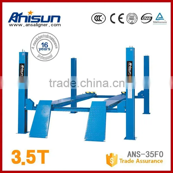 Hydraulic Four Post Car Lifter for Car Repair Workshop 3500kg