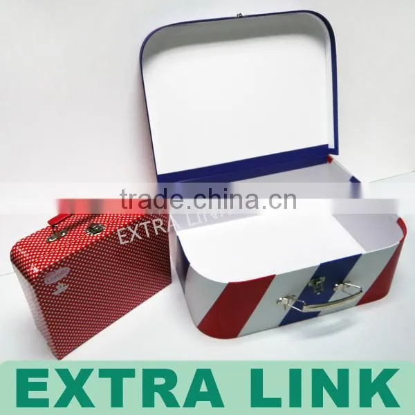 Children Toy Environmental Metal Handle Cardboard Suitcase Box photo-6