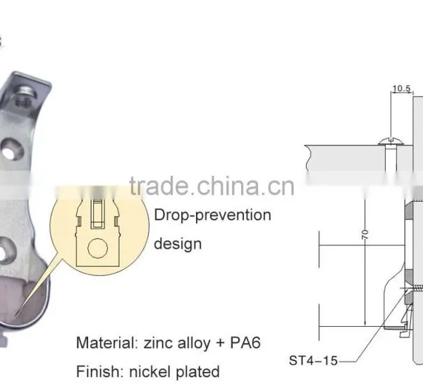 Furniture Hardware Oval Wardrobe Rail End Holder Supports Bracket photo-2