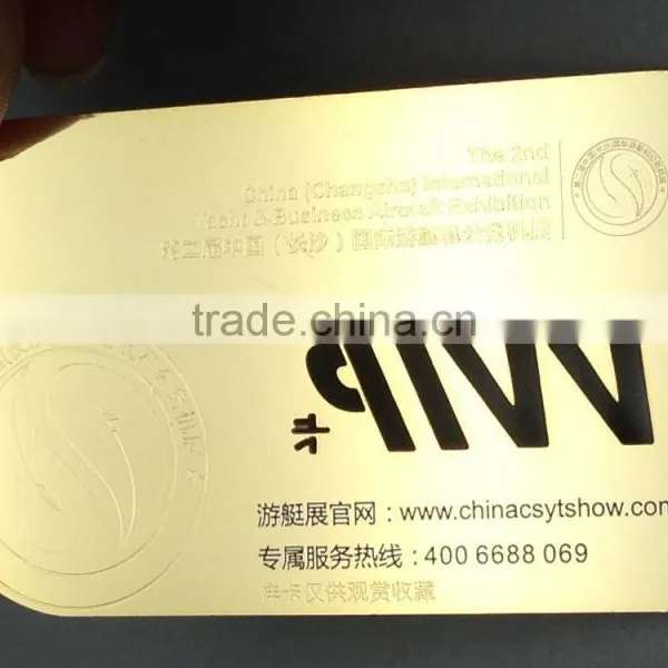 Free Sample Cut Letters Metal VIP Card Gold Metal Card for Members photo-3