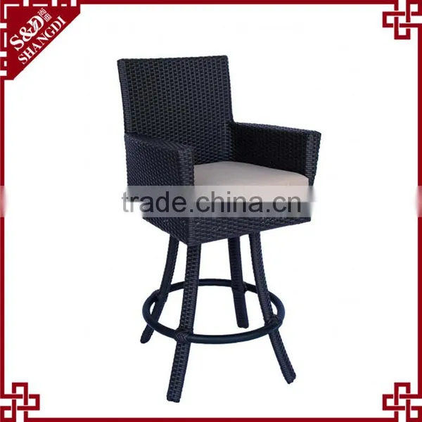 High Quality Modern Cheap Resin Wicker Woven Used Bar Stools photo-4
