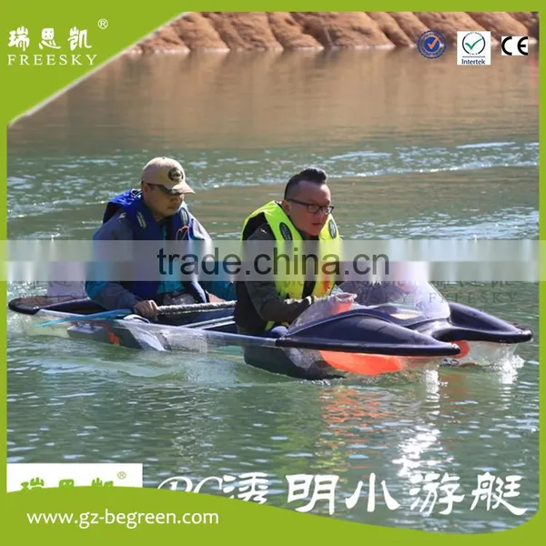 Plastic Crystal Clear Bottom Boat Polycarbonate Dinghy Transparent Kayak photo-3
