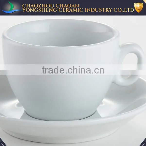 White Porcelain Bulk Tea Cup and Saucer Sets With CE/BSCI/SEDEX Certifications photo-2