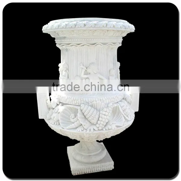 China White Marble Planter Pot VFP-006L photo-5