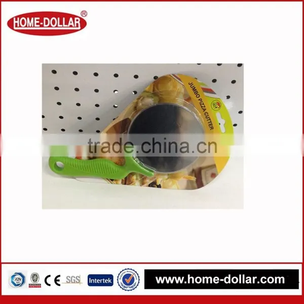 METAL KNIFE WITH PLASTIC HANDLE GREEN 12CM LENGTH PIZZA WHEEL photo-3