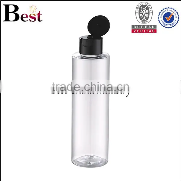 200ml 250ml Hotel Custom Shampoo Bottle Flip Top Cap Clear Round Plastic Packaging Custom Shampoo Bottle photo-3