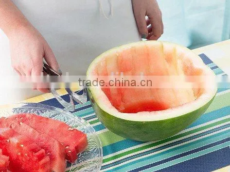 2016 Online Shopping Vegetable Slicer as Seen on tv Watermelon Cutter Knife With Rubber Handle photo-3