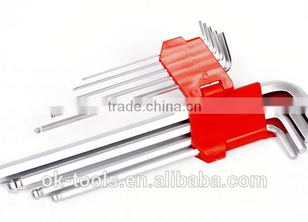 Ok-Tools Metric 9pcs Extra Long Arm Ball Point Long Hex Key Set photo-2