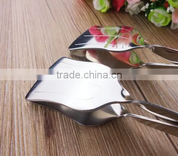 OEM Logo Cooking Tools Utensils 10inch Stainless Steel Kitchen Scissor Tongs , Bbq Scissor Tongs photo-4