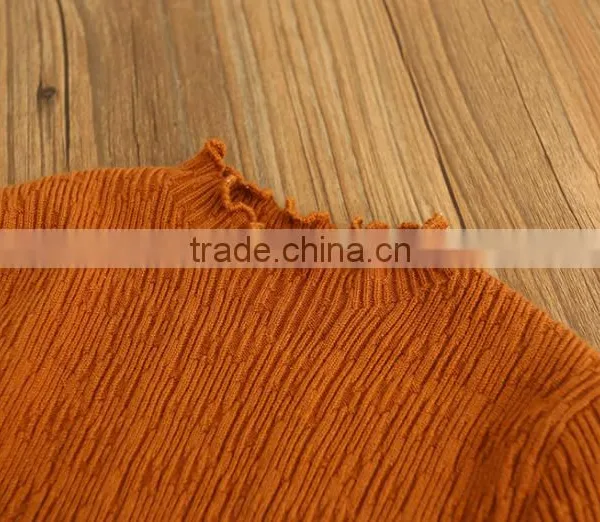 Fashion Long Sleeves Slim Sweater Pure Colour Girls Knit Sweaters photo-6