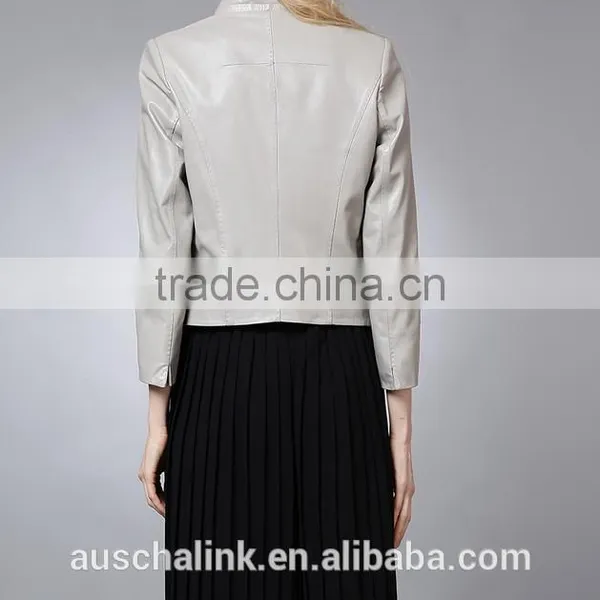 European Style Latest Design Women Sexy Leather Jacket Competitive Price photo-4
