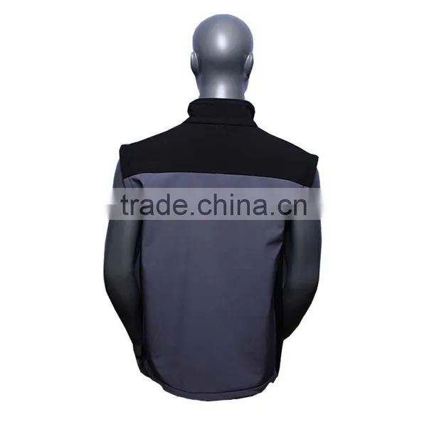 Hot Sale 100% Polyester Waterproof Product Men Softshell Vest photo-2