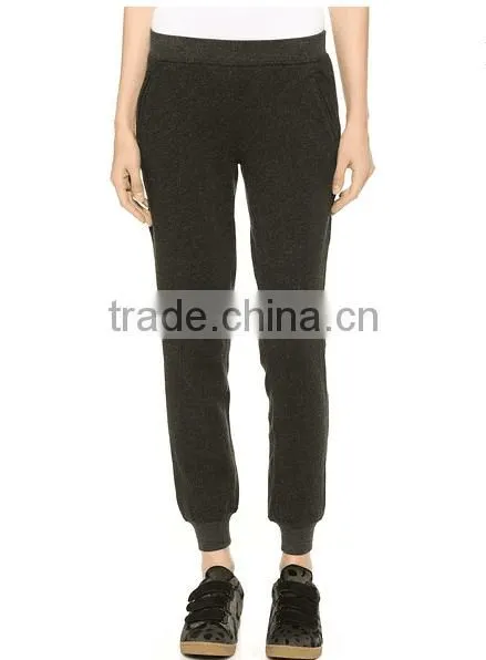 Wholesale Hemp Gray and Custom Color 100% Cotton Spring Pants for Women Long Pant Woman Sport Trousers photo-4