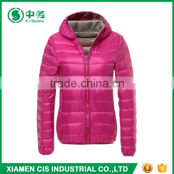 New Arrived Winter Reversible Slim Fit Duck Down Jacket for Women photo-2