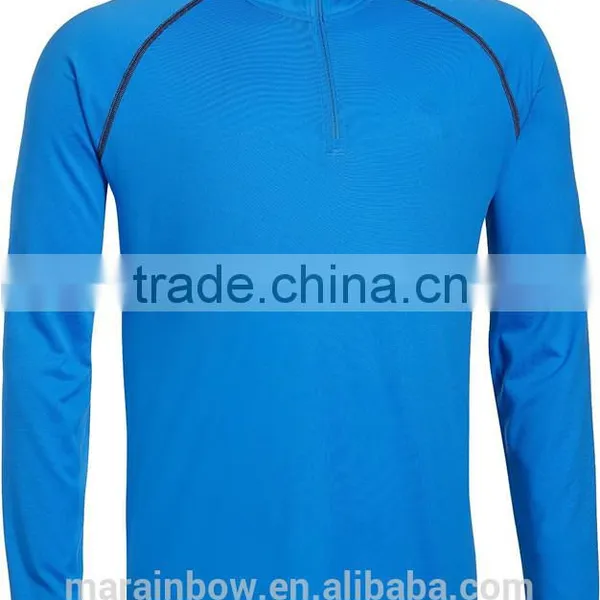 Dri-Fit Performance Raglan Long Sleeve T Shirt Jacket Top Quarter Zipper Pullover Jacket Black Plain Sports Top photo-5