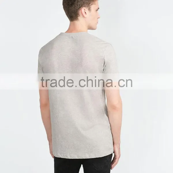 Mens Casual Polyester Blank t Shirt With Pocket photo-2