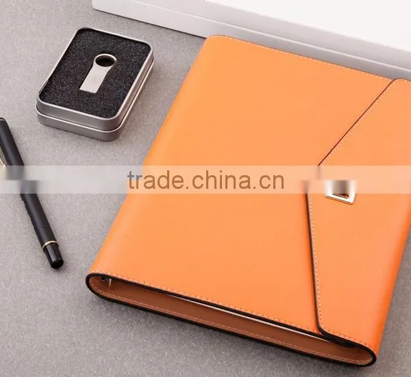 25K PU Leather Planner 3-fold Cover Custom Loose Leaf Binding Organizer Agenda Embossed/gold Foil in Logo photo-4