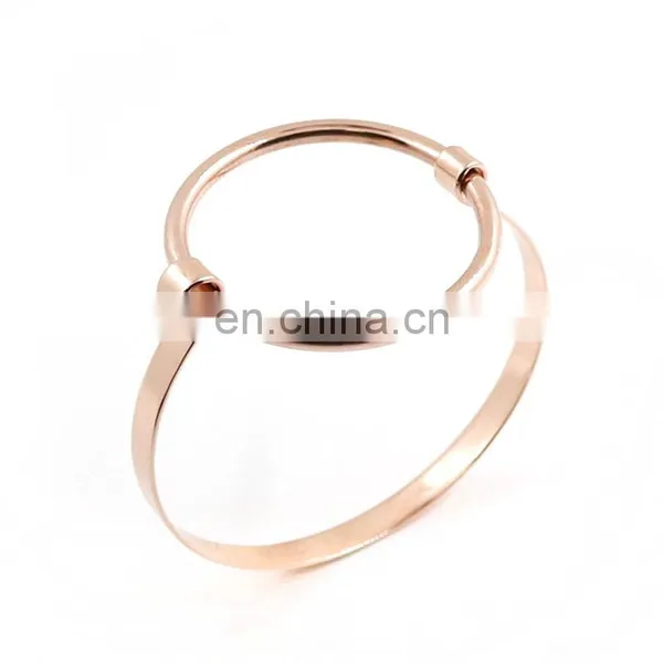 Gold Rose Gold and Silver Circle Bangle Lady Bracelet photo-4