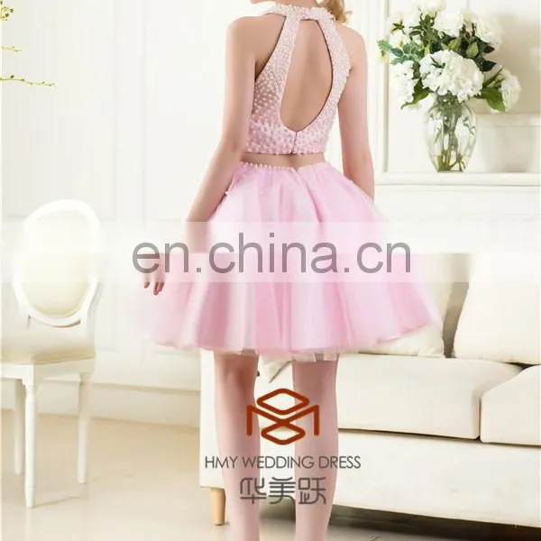 Short Free Prom Girls Dresses HMY-CDA022 Two Pieces Sexy Young Girl Short Cocktail Dress Party Dress photo-4