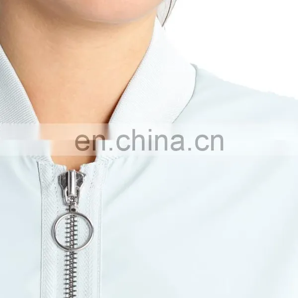 Hot Selling OEM Women Satin MA 1 Satin Bomber Jacket photo-4