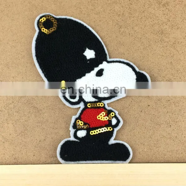 no Minimum Custom Iron on Embroidered Letter Towel Chenille Patches photo-3