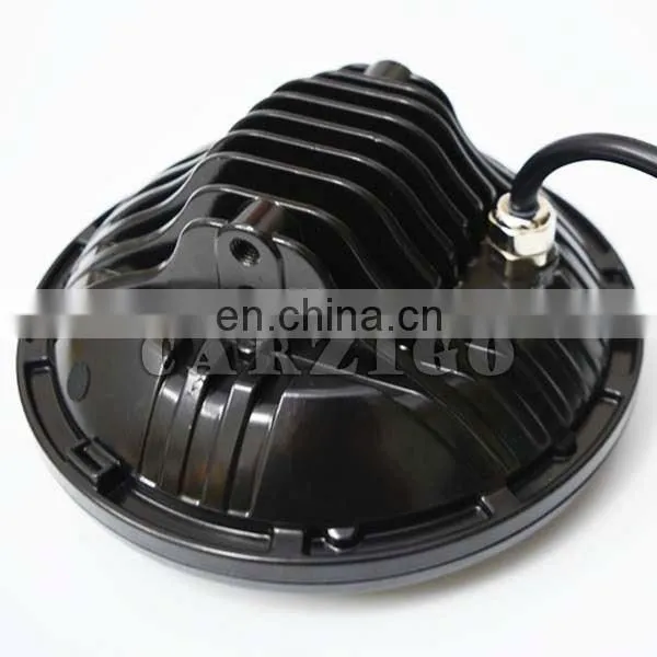 Czg-775 Assembly Conversion Kit Housing Black Projector 7 Inch 75w Led Round Headlight for Universal Cars for Harley Motorcycles photo-5