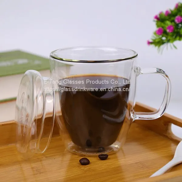 2018 China Wholesale Cheap Double Wall Glass Cup With Handle Ins Popularity Cup For Coffee Milk Juice Mug photo-2