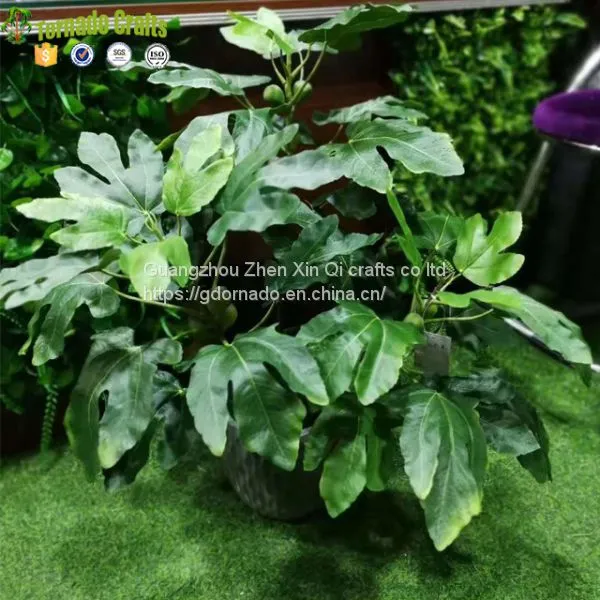 Artificial Fiddle Leaf Fig Tree Potted Bonsai Ficus Lyrata Green Plant Indoor Decoration