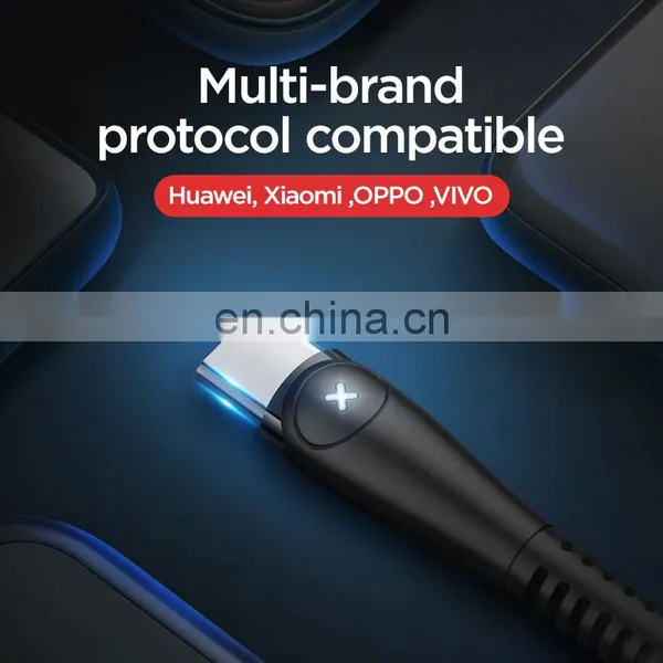 JOYROOM S-M393 Usb Cable Quick Charging Braided Cable Type-c for Huawei 5A With Light photo-4