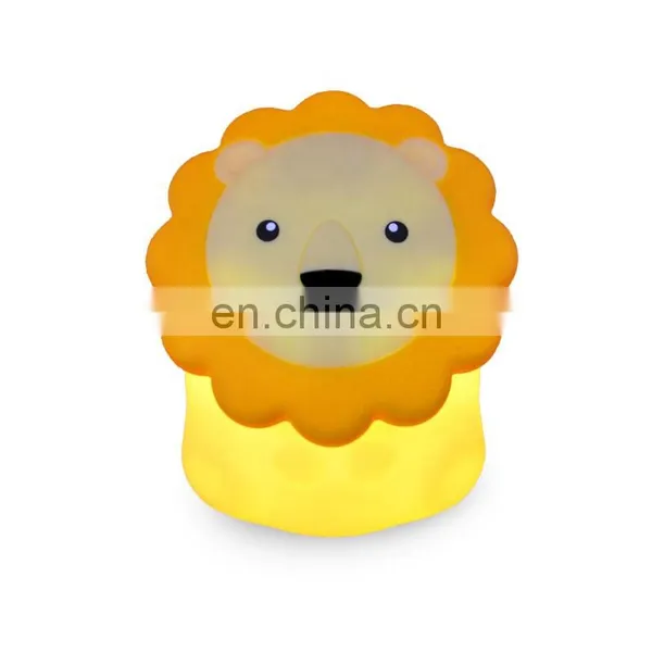 Rechargeable Children Lion Cartoon Night Lamp Bedroom Baby Feeding Lamp Touch LED Night Lamp For Kids photo-2
