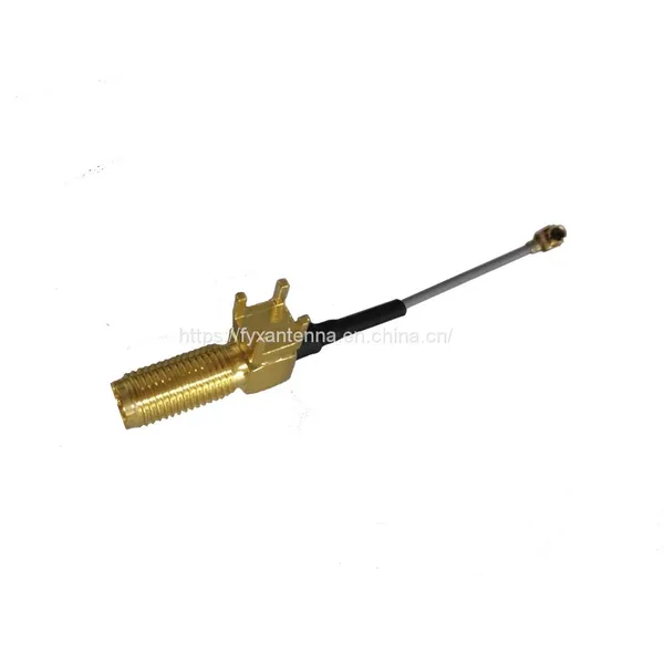 U.FL To SMA Female 4 Pins Right-Angle Pigtail Antenna Coaxial RF1.13 Cable photo-2
