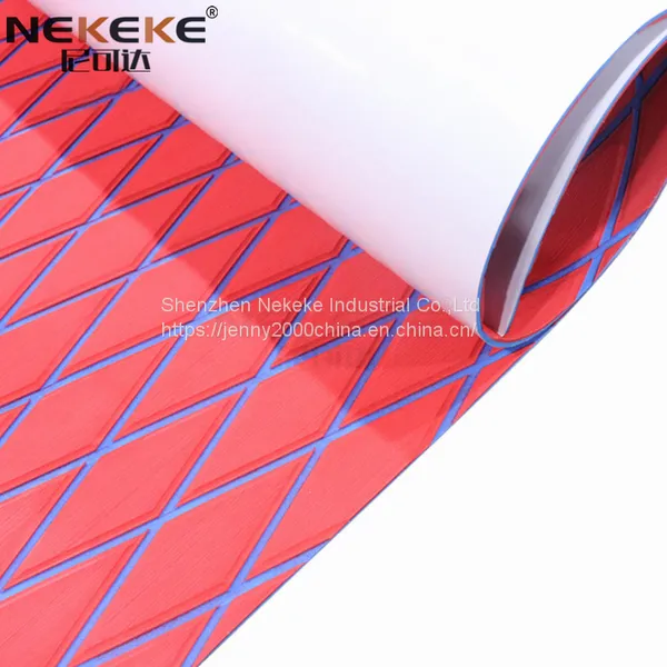 NEKEKE 6mm Red + Blue + Diamond on Surface Boat Yacht Marine EVA Deck Foam Sheet Composite Outdoor Decking photo-5