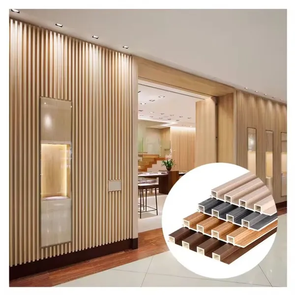 Wooden Grain Pvc Wpc Wall Panels Designs for Decor Wpc Wall Panel 20 Years Warranty 3d Wpc Wall Panel photo-5