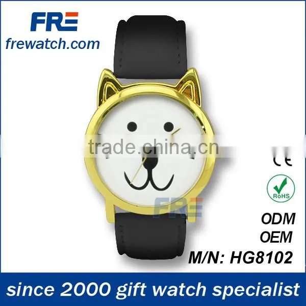 2015 Hoe Sales Fashion Lady Watch With Cat Pattern Newest Cat Watch for Girls photo-4