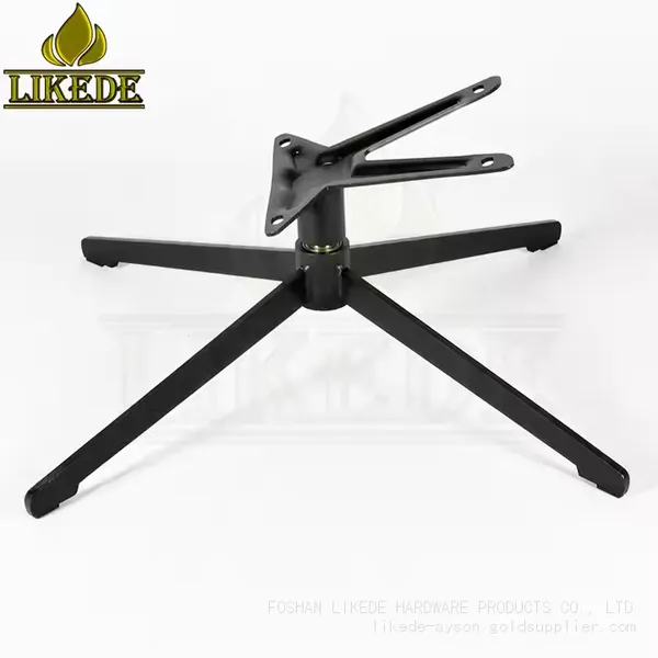 Tilt Beveled Top Plate Black Steel Iron Easy Swivel Rotating Furniture Legs Chair Base With Stylish Design photo-2