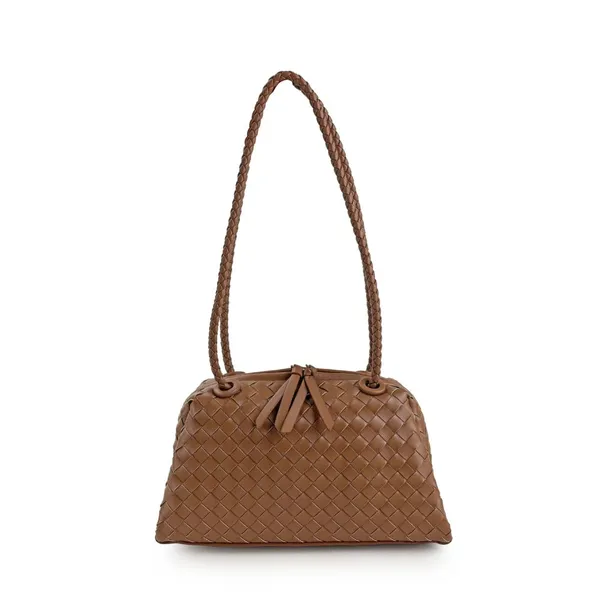New Woven Shoulder Bag High-end Fashion Flap Bag Simple Versatile Light Luxury Literary Handbag Light Luxury Casual Clutch Bag photo-4