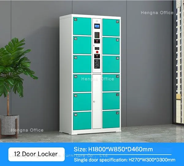 Water Park Electronic Locker 12-Door Water Resistant Card Access Steel Cabinet for Guest Belongings