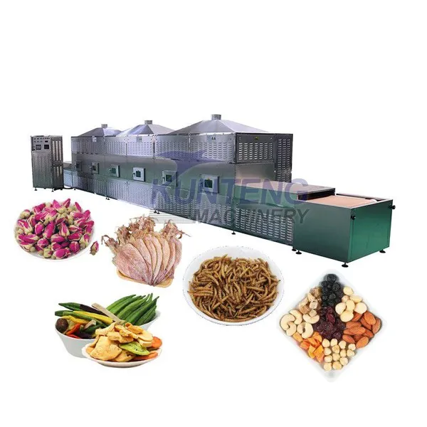 Industrial Chicken Fish Lotus Leaves Coffee Beans Tea Microwave Sterilization and Drying Machine